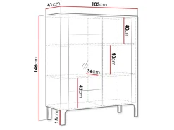 Aggarwal Vitriinikaappi 103 cm