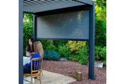 Alasvedettävä paviljongin seinä Mirador 3m Harmaa