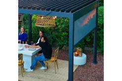 Alasvedettävä paviljongin seinä Mirador 3m Harmaa
