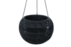 Amppeli Wicker D32xH22 cm Musta