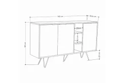 Andalos Konsolipöytä 142 cm Hiekkakivi/Tammi