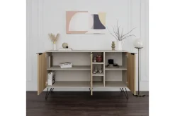 Andalos Konsolipöytä 142 cm Hiekkakivi/Tammi