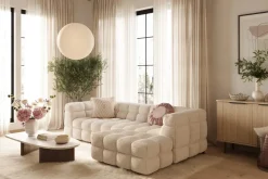 Andrarum 4-istuttava Sohva Elise divaanilla Oikea Beige Teddy