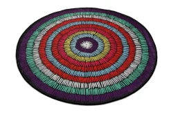 Andrarum Matto Belgin Pyöreä 100 cm Monivärinen / Sametti