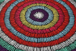 Andrarum Matto Belgin Pyöreä 100 cm Monivärinen / Sametti