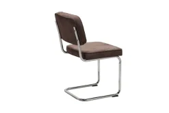 Andrarum Milva ruokatuoli Manchester-retro kankaalla Ruskea/Kromi