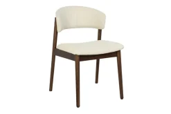 Andrarum Nala Ruokatuoli Puuta Kangasistuimella Pähkinä/Beige