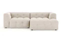 Andrarum Puffy 3-istuttava kuplamainen sohva divaanilla oikea Beige