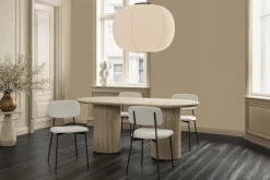 Andrarum Soikea Ruokapöytä Uppveda 180x90 cm Travertiini Ulkonäkö Musta/Valkoinen