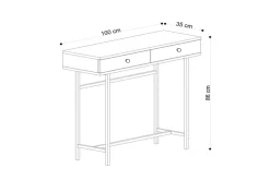 Apupöytä 100 cm Luonnonväri/Musta