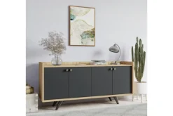 Apupöytä Degollado 150 cm Antrasiitti/Luonnonväri