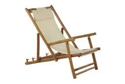 Aurinkotuoli 2 kpl Vaalea puu/beige ATRANI Puu/Luonnonväri
