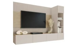Bernice Tv-Kaappi 220x38 cm Beige