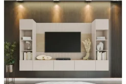 Bernice Tv-Kaappi 260x38 cm Beige