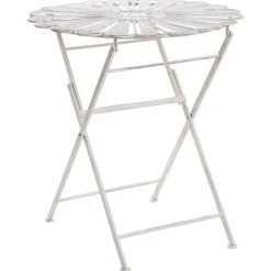 Bistropöytä ulos Pavia 71 cm Rauta Valkoinen