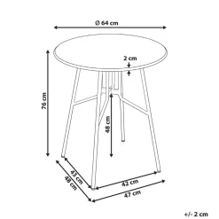 Bistropöytä ulos Taltal 64 cm Vihreä