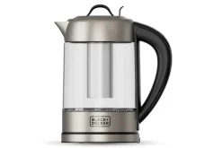 Black+Decker Vedenkeitin Black+Decker Lasissa teesuodattimella 1.7L Hopea
