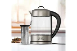 Black+Decker Vedenkeitin Black+Decker Lasissa teesuodattimella 1.7L Hopea
