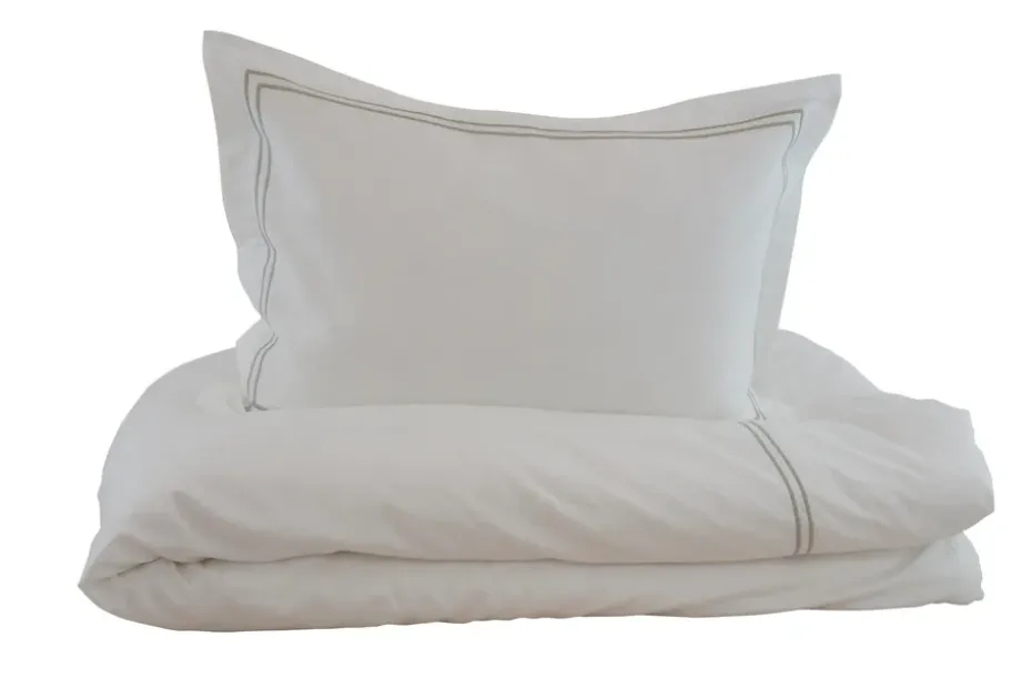 Borås Cotton Pussilakanasetti Lux 220x230 cm Beige Valkoinen/Beige