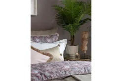 Borås Cotton Pussilakanasetti Lux 220x230 cm Beige Valkoinen/Beige