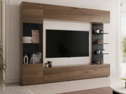 Bunda TV-seinäyksikkö 250 cm ruskea