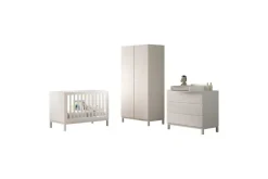 Byrå med skötbord babysäng garderob Jaxx Eva Jaxx White