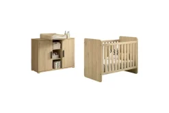 Byrå med skötbord Baby Säng Jaxx Sam Jaxx oak