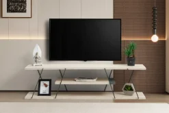 Canaz Tv-taso 120 cm Musta/Marmori