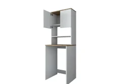 Caronti Kylpyhuoneen kaappi 65x183,6 cm Valkoinen/Ruskea Hanah Home