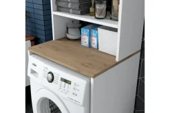 Caronti Kylpyhuoneen kaappi 65x183,6 cm Valkoinen/Ruskea Hanah Home
