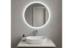 Clas Pyöreä Kylpyhuoneen Peili LED-valaistuksella 120 cm Anti-Fog ja Touch-ohjaus