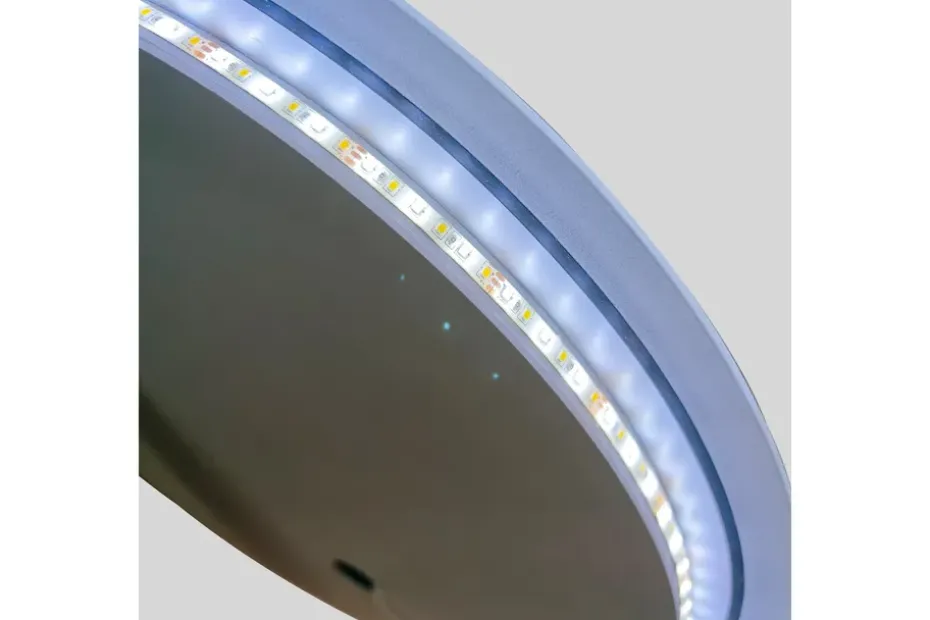 Clas Pyöreä Kylpyhuoneen Peili LED-valaistuksella 120 cm Anti-Fog ja Touch-ohjaus