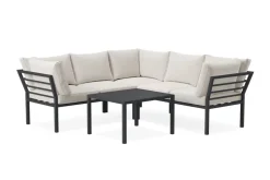 Comfort Garden Ariany ulkokäyttöön tarkoitettu kulmasohva Musta