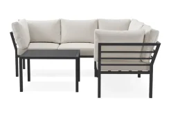 Comfort Garden Ariany ulkokäyttöön tarkoitettu kulmasohva Musta
