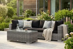 Comfort Garden Bahamas Oikea Moduuli Ulkokäyttöön 140 cm Polyrottinkia Harmaa