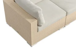 Comfort Garden Bahamas ulkokulmasohva 8-hengen, käännettävä, nojatuoli ja pöytä Hiekka