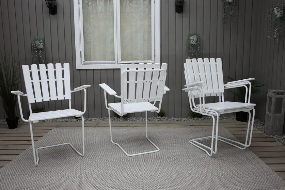 Comfort Garden Nojatuoli Vaxholm Valkoinen KWA