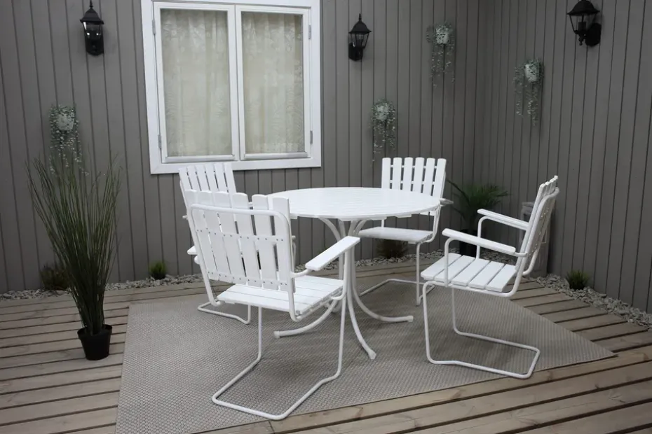 Comfort Garden Nojatuoli Vaxholm Valkoinen KWA