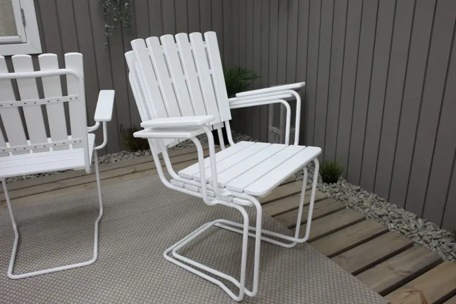 Comfort Garden Nojatuoli Vaxholm Valkoinen KWA
