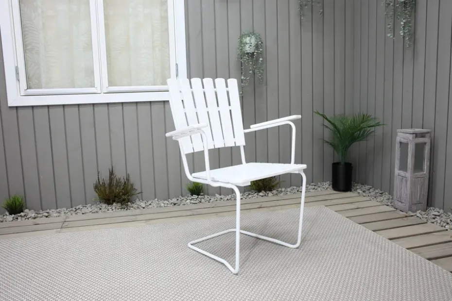 Comfort Garden Nojatuoli Vaxholm Valkoinen KWA