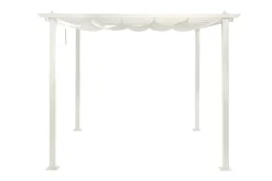 Comfort Garden Porto-pergola 3x3 m alumiinia, katto aurinkosuojaksi Valkoinen