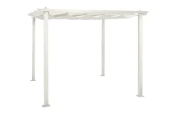Comfort Garden Porto-pergola 3x3 m alumiinia, katto aurinkosuojaksi Valkoinen