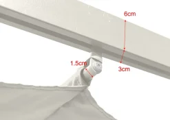 Comfort Garden Porto-pergola 3x3 m alumiinia, katto aurinkosuojaksi Valkoinen