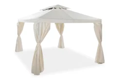Comfort Garden Seinät paviljonkiin Bermuda 3x3 m Luonnonvalkoinen