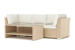 Comfort Garden Wisconsin ulkokäyttöön suora 3-istuttava sohva Beige
