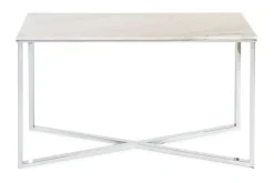 Concept 55 Apupöytä Rimini 120 cm Vaalea Marmori/Kromi Vaalea Marmorii/Kromi