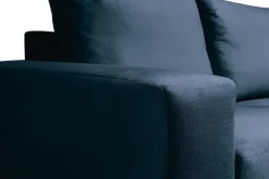 Crazy 4-istuttava Oikeakätinen U-muotoinen Large Sohva Divaanilla ja Divaanituolilla Sametilla Sininen