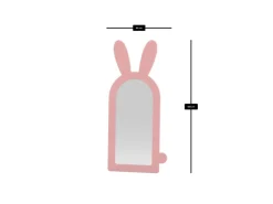 Devik lattiapeili 180 cm Vaaleanpunainen