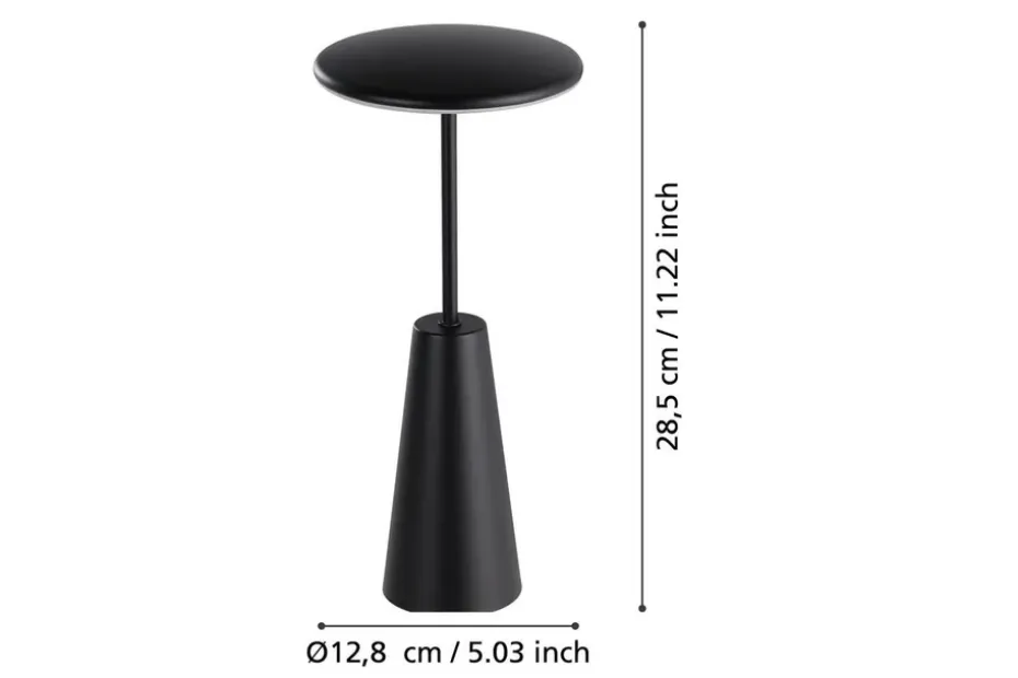 Eglo Pöytälamppu Eglo Piccola Touchilla Musta Musta/Valkoinen
