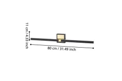 Eglo Seinävalaisin Eglo Peguera 800 mm Musta